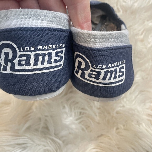 NFL LA Rams Espadrille Flats Foco Women's Blue/Grey- Size Small 5/6 NWT - Picture 6 of 6